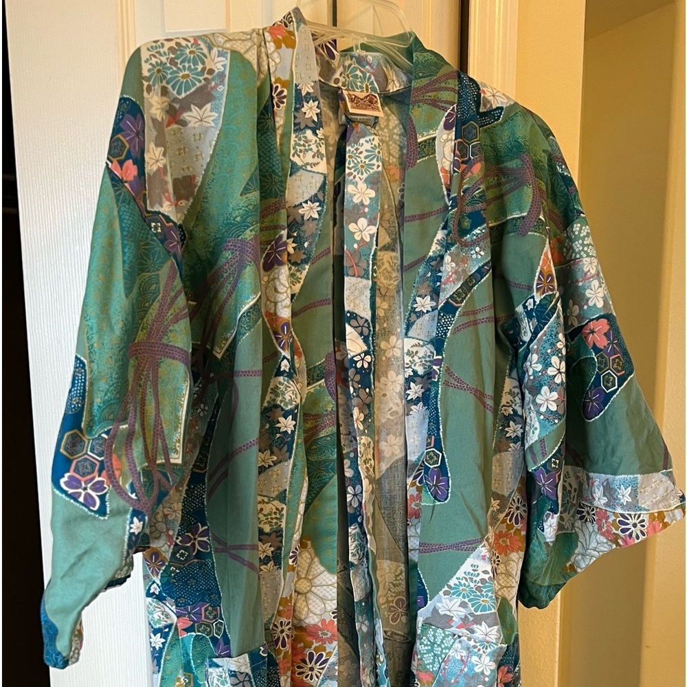 Japanese cotton kimono style robe